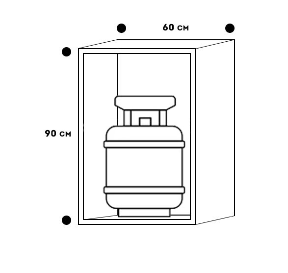 Module of Outdoor Kitchen for gas cylinder D60G