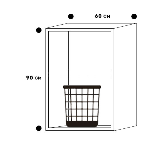 Module of Outdoor Kitchen with trash bin D60T