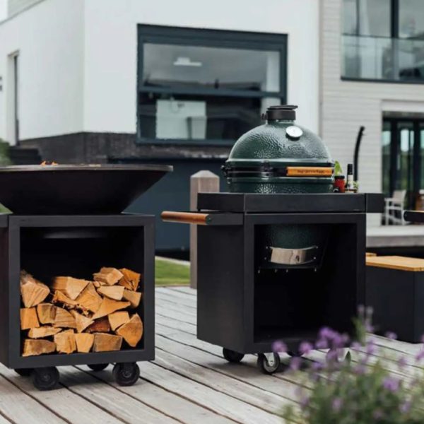 OFYR Kamado Table Black 65 PRO Concrete BGE