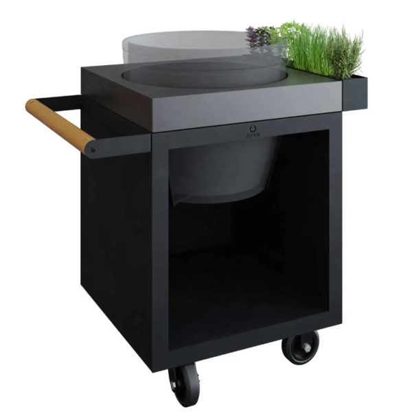 OFYR Kamado Table Black 65 PRO Concrete BGE