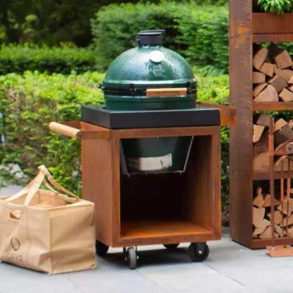 OFYR Kamado Table Corten 65 PRO Concrete BGE