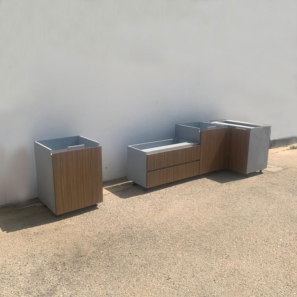 B2B project G-shaped outdoor kitchen