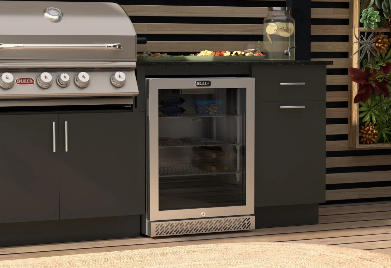 BULL PREMIUM GLASS DOOR Outdoor Fridge 145 Lts