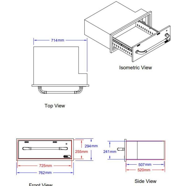 BULL Warming Drawer Stainless Steel 304 220V