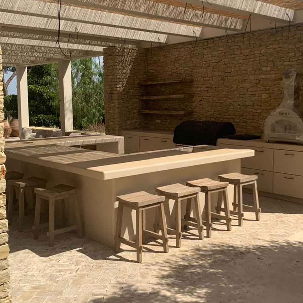 Outdoor Kitchen Project in Microcement