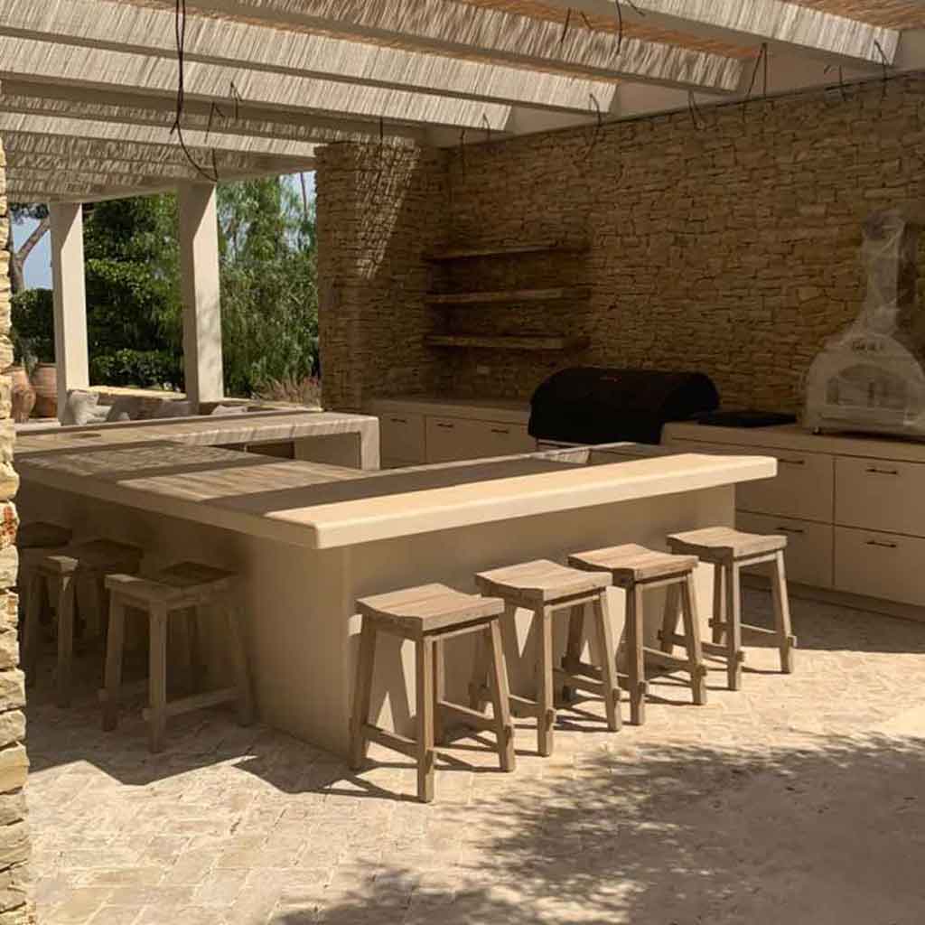 Outdoor Kitchen Project in Microcement